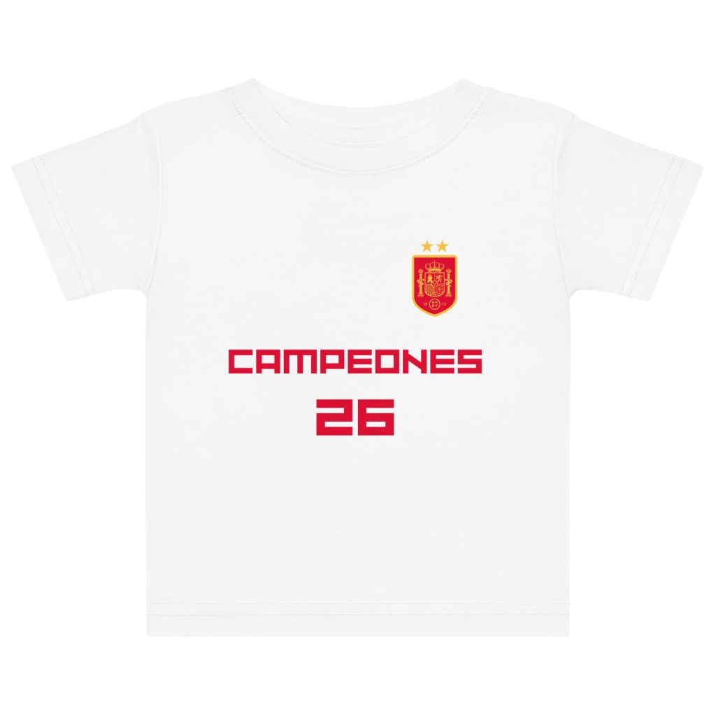Camiseta Bebé Mundial Fútbol España Campeones 2026 (6-24 meses)
