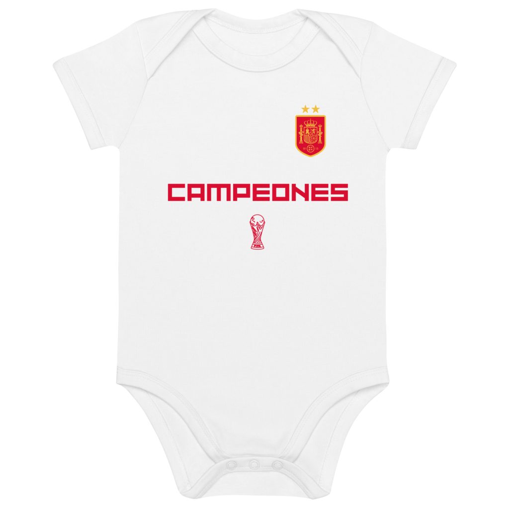 Body para bebé Mundial Fútbol España Campeones Copa