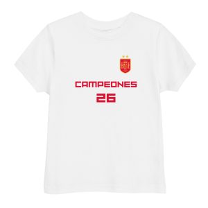 Camiseta Infantil Mundial Fútbol España Campeones 2026 (2-6 años)