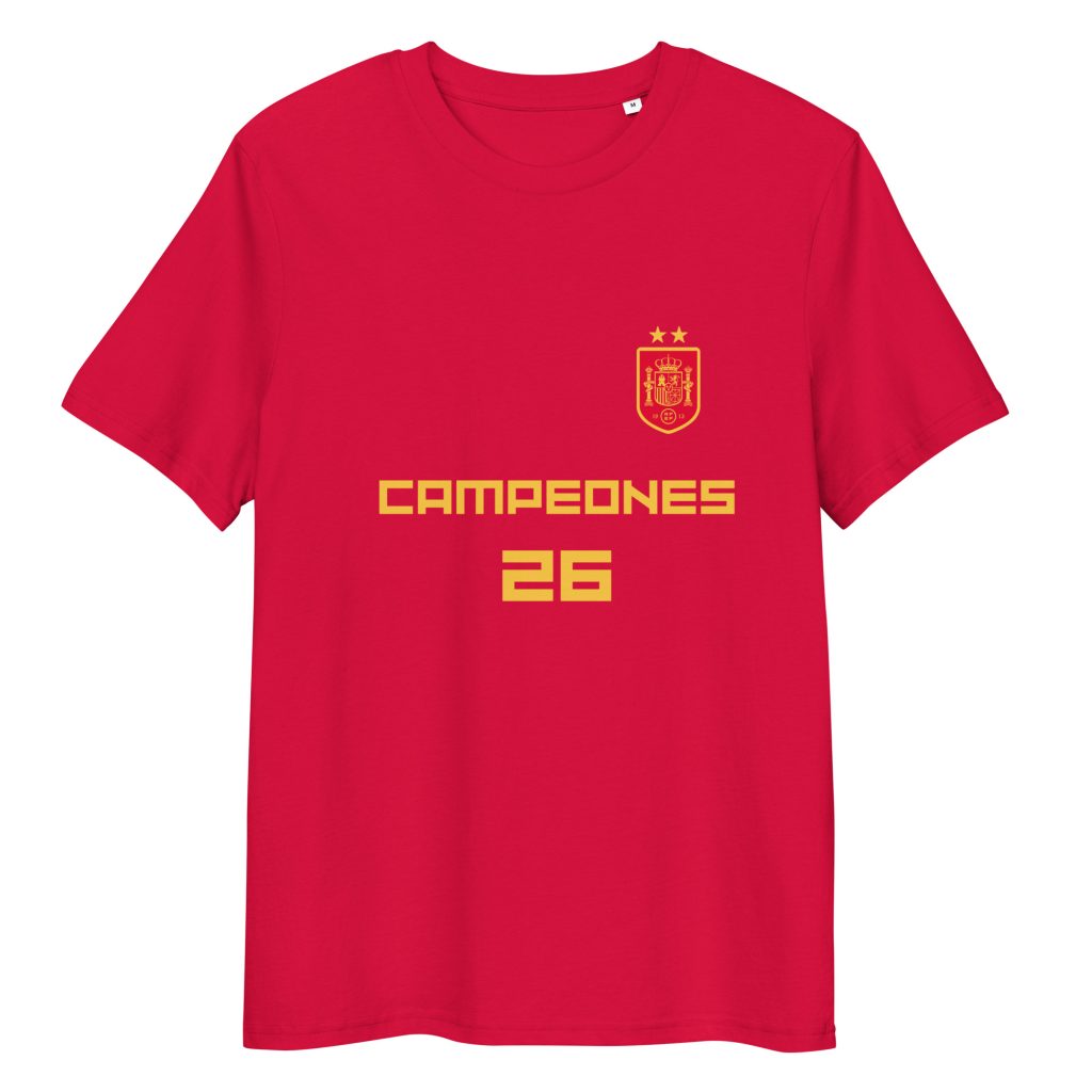 Camiseta Adulto Unisex Mundial Fútbol España Campeones 2026