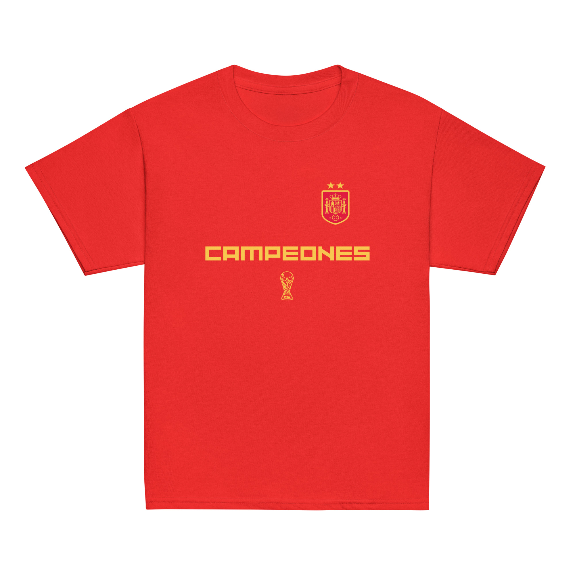 Camiseta Adolescente Mundial Fútbol España Campeones Copa